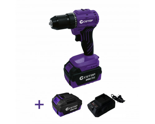 CUTOP E-PROFI Шуруповерт 20В, 13мм, 2 Батареи, 4ач, З/у (кулер), пл. бокс., арт. 01-886 CUTOP E-PROFI Шуруповерт 20В, 13мм, 2 Батареи, 4ач, З/у (кулер), пл. бокс., арт. 01-886